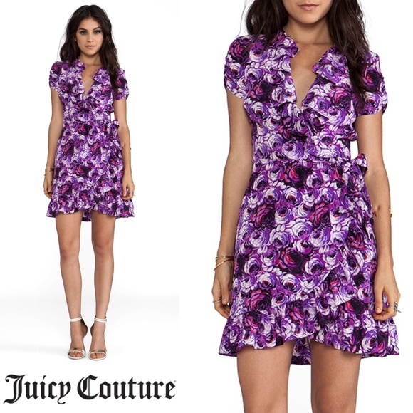 ⚡️[Juicy Couture] Blooming Rose Silk Wrap Dress - Picture 2 of 9